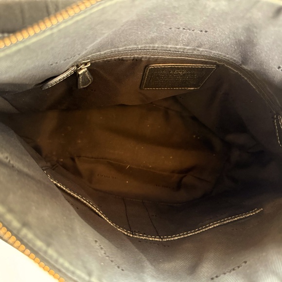 Coach Gunmetal Pebbled Leather Turn Lock Hobo Purse Removable Strap Authentic - Picture 6 of 16